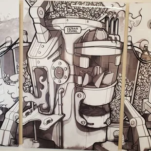 Art on the wall.