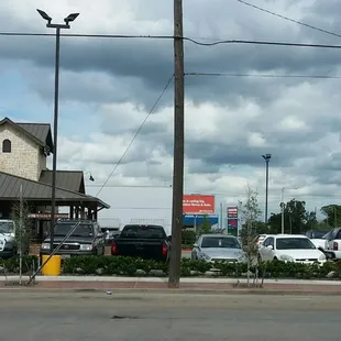 a view of the outside of a restaurant
