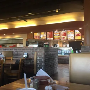 You can order from the large menu, you can dine inside or outside, price is reasonable, the food is great!