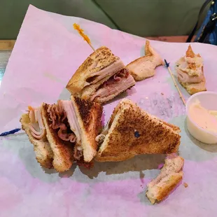 Turkey club (minus lettuce)