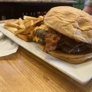Burger Special with bacon, cheese, &amp; fries