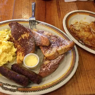 The French toast plate, with hash browns added. Very good