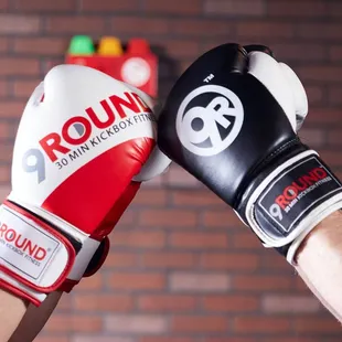 Using boxing gloves at 9Round