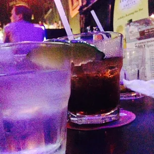 Patron shot and Makers Mark and coke