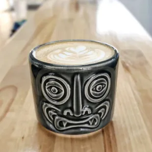 the face of a tiki
