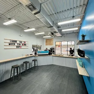 the interior of a coffee shop