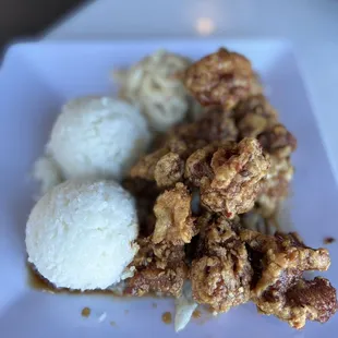 fried chicken and rice