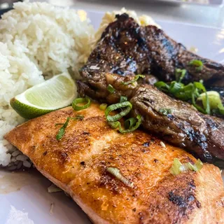 Steak and Fish Plate