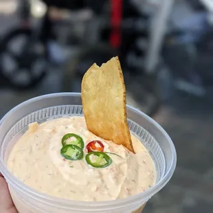 Voodoo Dip with homemade chips