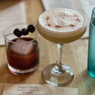 Manhattan and Whiskey Sour