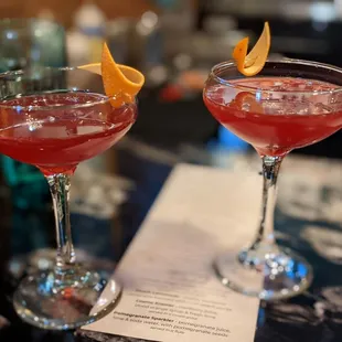 Cosmo Kramer Mocktail: cranberry juice, blood orange syrup &amp; fresh lime