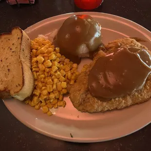 Chicken fried steak special.