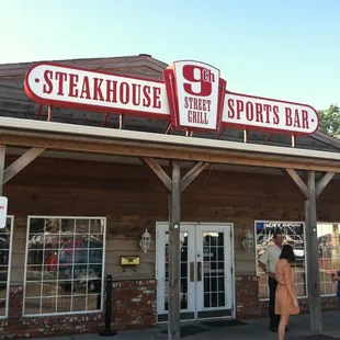 the outside of the steakhouse and sports bar