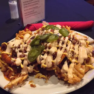 BBQ Waffle Nachos