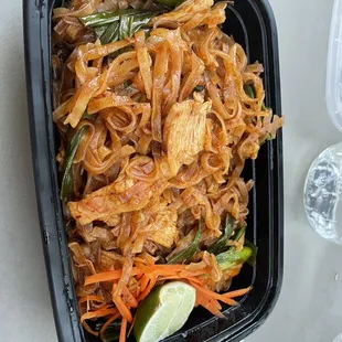 Chicken pad thai...YUM!! :)