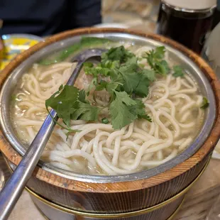 Beef Stone Pot Noodle Soup