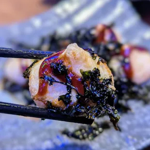 Stuffed Fish Balls with crispy seaweed
