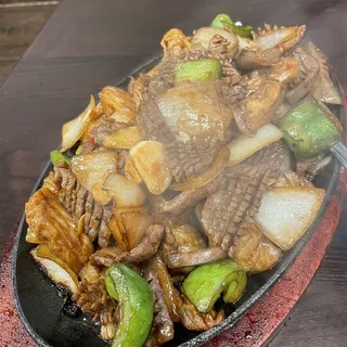 Fried Pork Intestine, Kidney and Liver