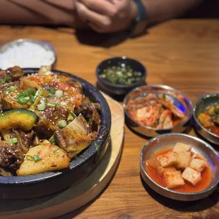 Galbi jjim with sides