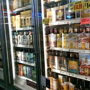 a display of bottles