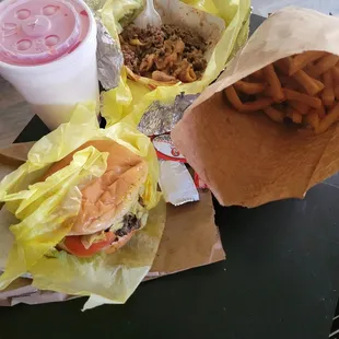 A-1 cheeseburger combo &amp; chili fritos