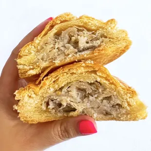 Chicken Pie | $2 (buttery, flaky pastry but weird chicken+shiitake mushroom filling)
