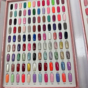 Pedicure and manicure  So many color options.