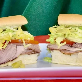 two sandwiches on a plate