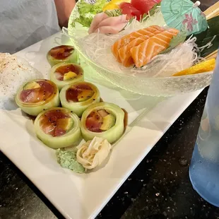 Tri-color sushi