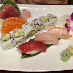 Sashimi and sushi lunch