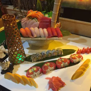 sushi, food, sashimi, sushi and sashimi