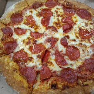Large Pepperoni Pizza.