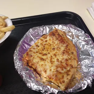 Supposed to be "a slice" looks more like someone ate half