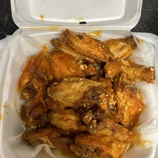 20 piece bone in spice garlic wings, would argue that these are the best wings in all of Tampa bay!