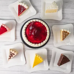 a variety of desserts