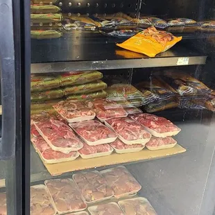 a display of meat