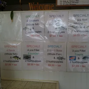 Daily specials!