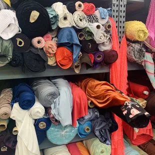 Lots of different fabrics for any project