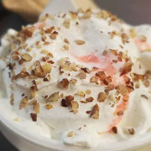 Caramel sundae with pecans... I ate the cherry.