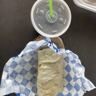 Burrito and Coca Cola
