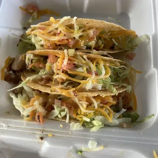 Crunchy chicken tacos