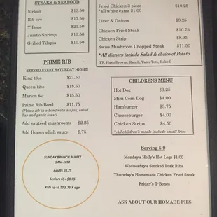 he menu