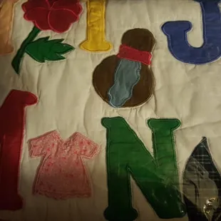 Alphabet Baby Reversible Quilt (other side)