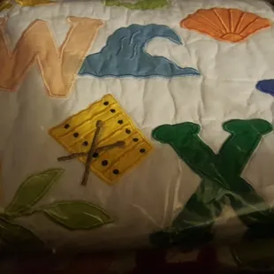 Alphabet Baby Reversible Quilt (sorry still in bag, it's a gift)