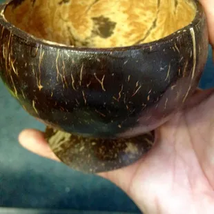 I love well made coconut cups.  There are no metal screws. exquisite!!~ great for home decor, beach themed drinking cups, planters, trinkets