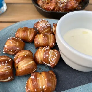 Pretzel bites and Korean BBQ tenders