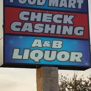 a sign for john's food mart