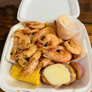 Boiled shrimp plate delicious too!