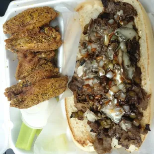 Wings Cheese Steaks