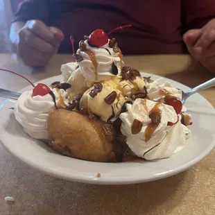 Deep fried Banana Split